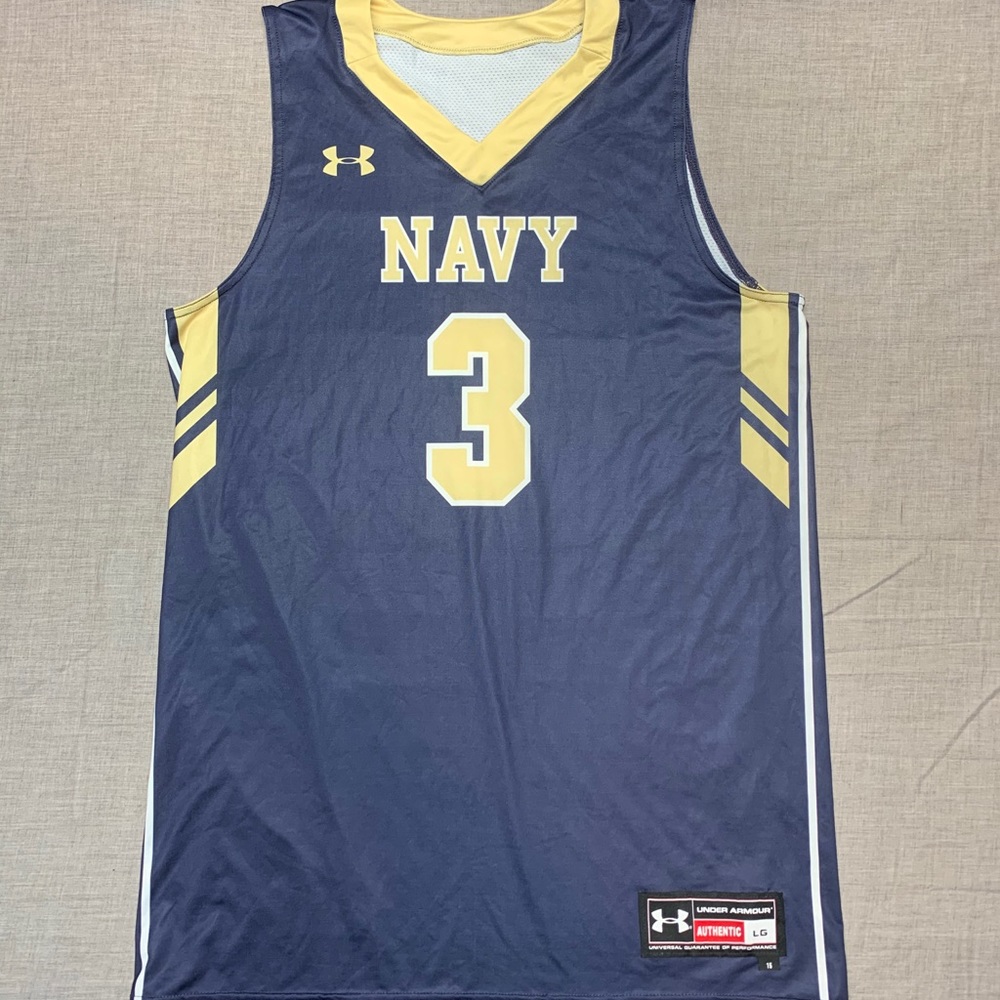 Navy Authentic Under Armour Basketball Jersey